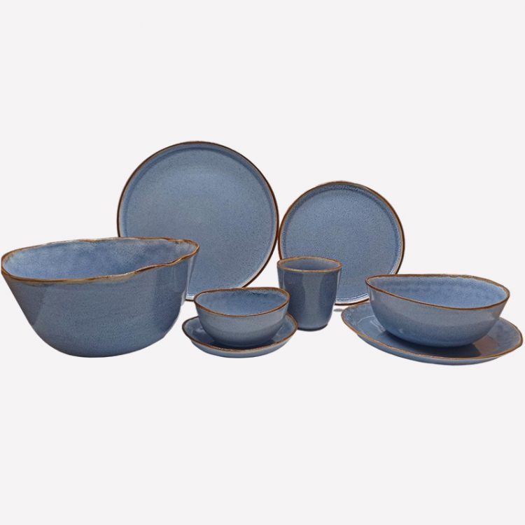 reactive stoneware set