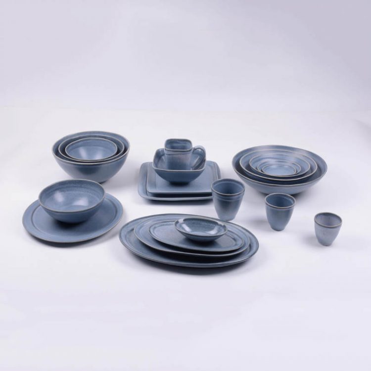 reactive stoneware dinnerware set