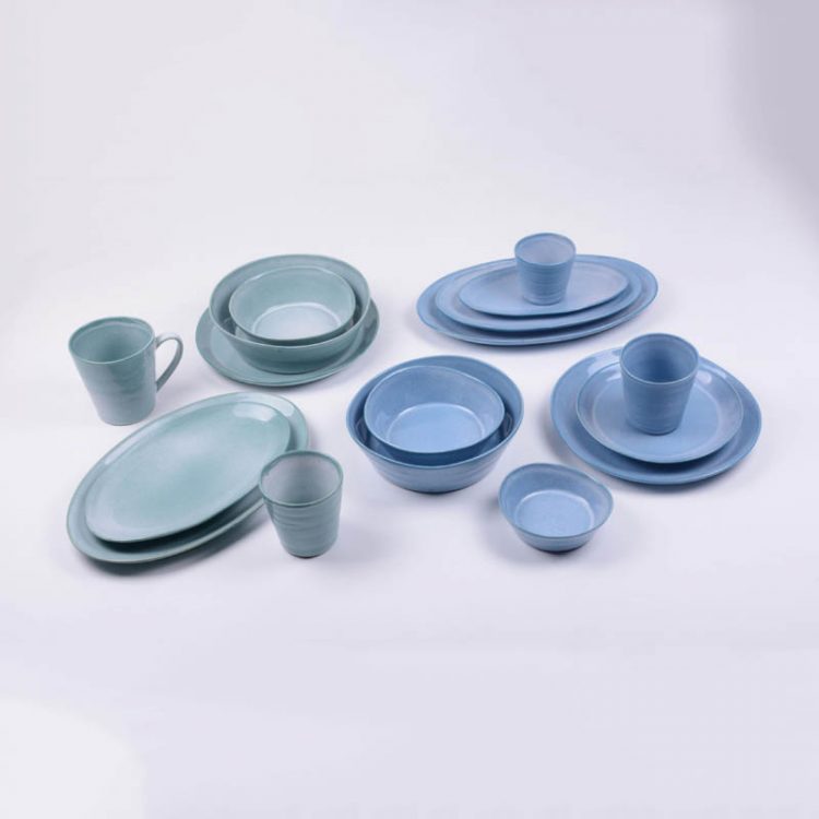 reactive stoneware dinnerware set