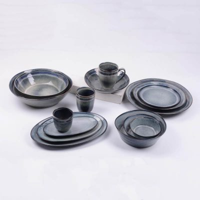reactive stoneware dinnerware set