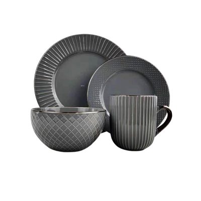 MagiChina Round Tahitian Stoneware Collection Dinnerware Dish Set,