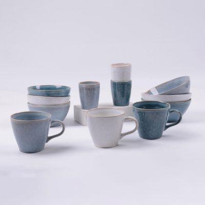 reactive stoneware set