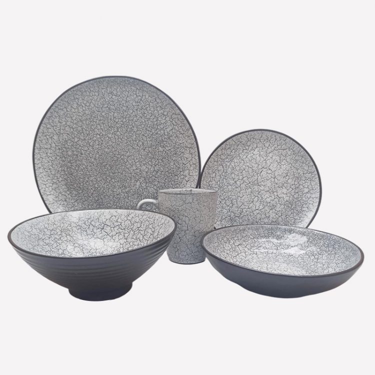 reactive stoneware dinnerware set