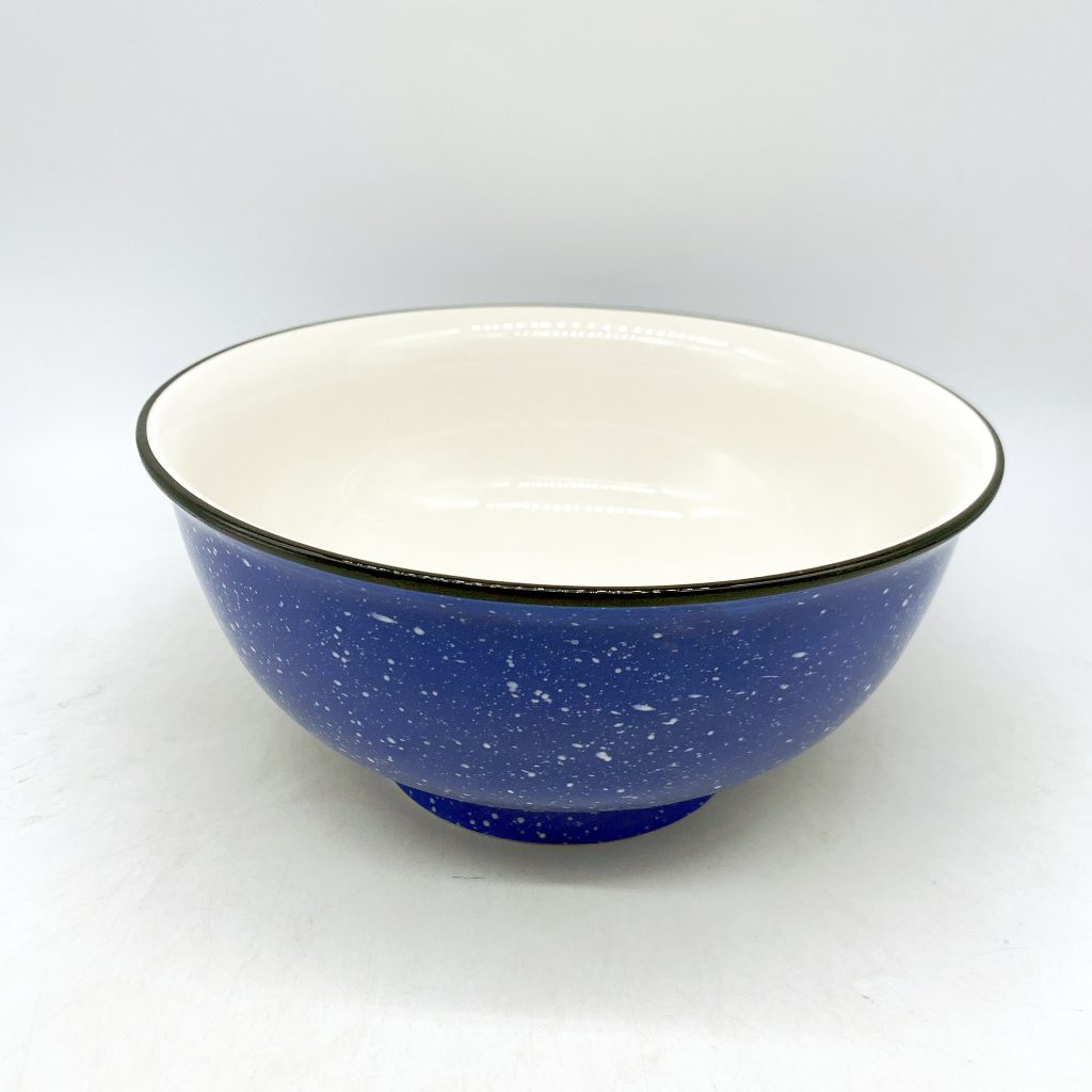 speckled earthenware fruit bowl