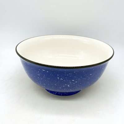 speckled earthenware fruit bowl