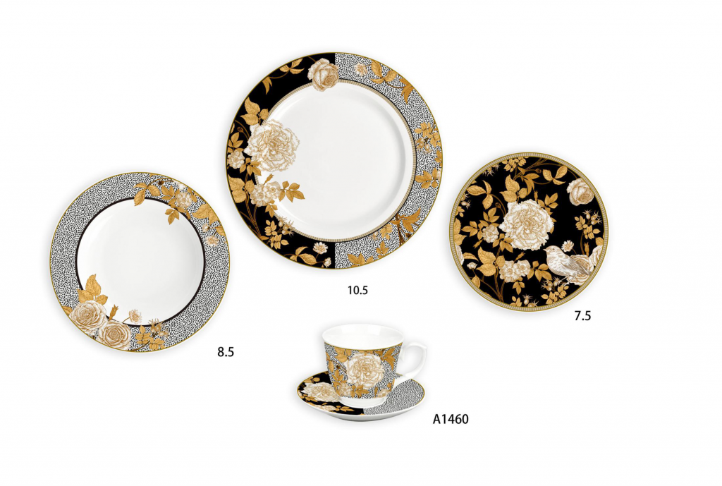 Ceramic Multicolor Fine Porcelain Kitchen Spanish Floral Design New Bone China