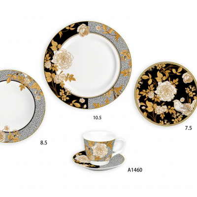 Ceramic Multicolor Fine Porcelain Kitchen Spanish Floral Design New Bone China
