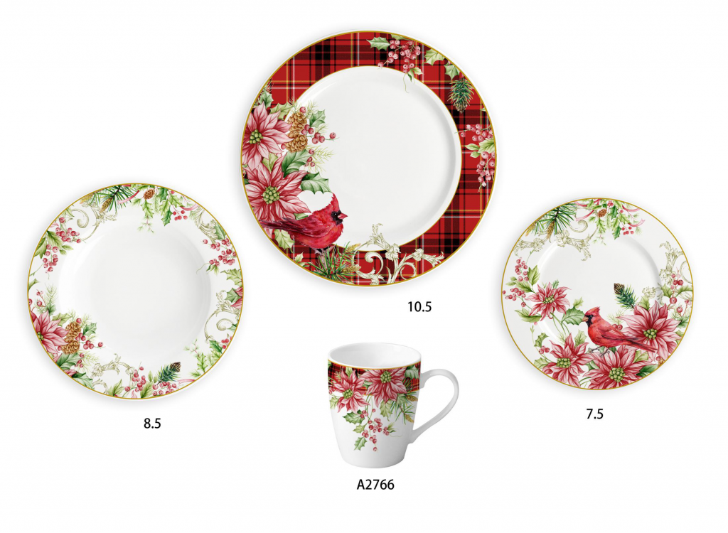 Ceramic Multicolor Fine Porcelain Kitchen Spanish Floral Design New Bone China