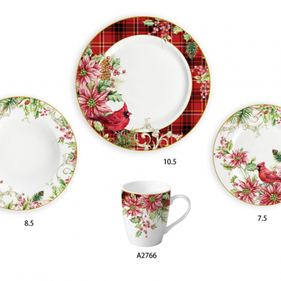 Ceramic Multicolor Fine Porcelain Kitchen Spanish Floral Design New Bone China