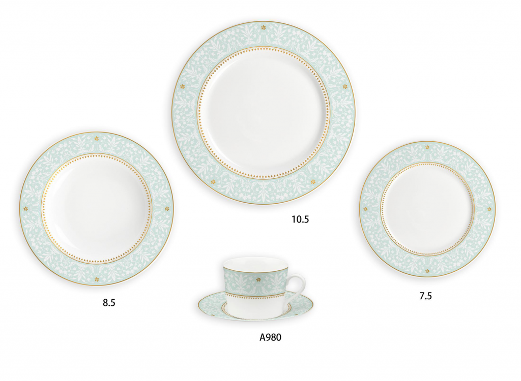 Blue porcelain dinner plates