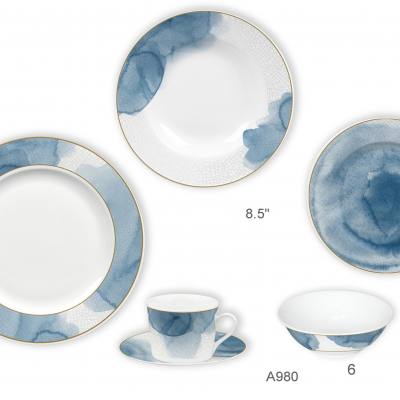 Ceramic Multicolor Fine Porcelain Kitchen Spanish Floral Design New Bone China