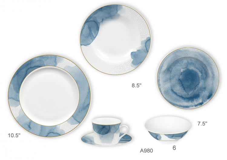 Ceramic Multicolor Fine Porcelain Kitchen Spanish Floral Design New Bone China