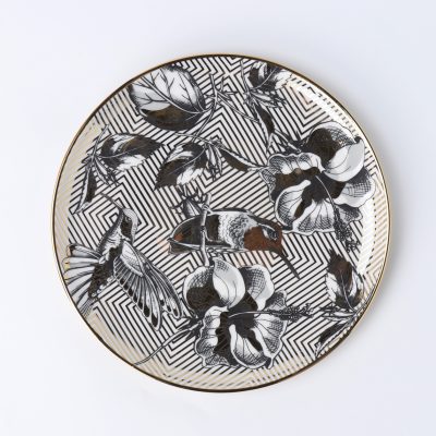 Sprig Vine ceramic pizza plate