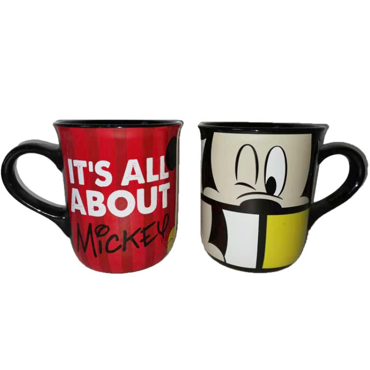 Stoneware Mug Mickey Black Red Yellow