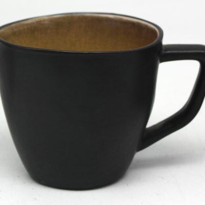 reactive stoneware coffee mug