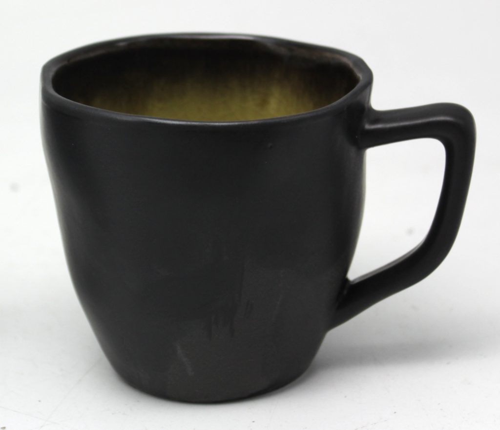 reactive stoneware coffee mug