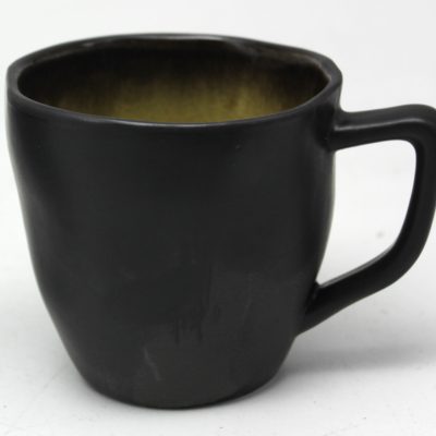 reactive stoneware coffee mug