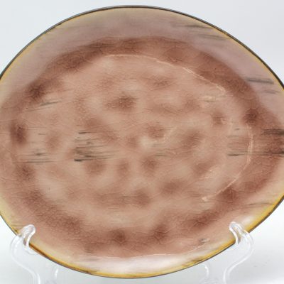 oval reactive glaze dinner plate