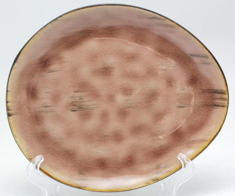 oval reactive glaze dinner plate