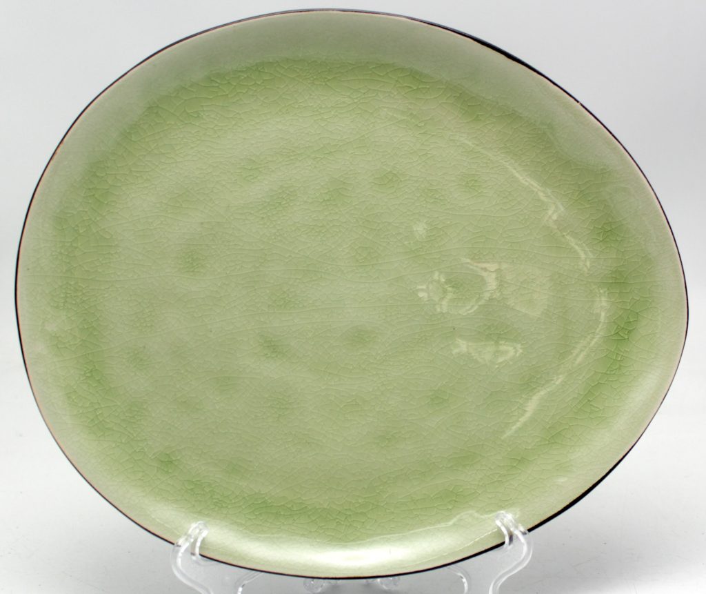 stoneware reactive dinner plate