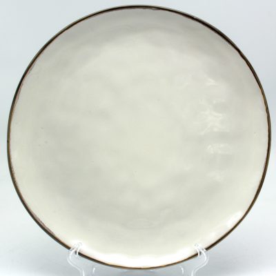 white reactive dinner plate