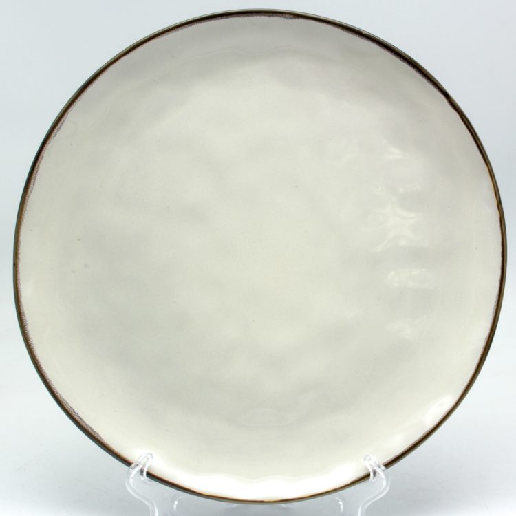white reactive dinner plate