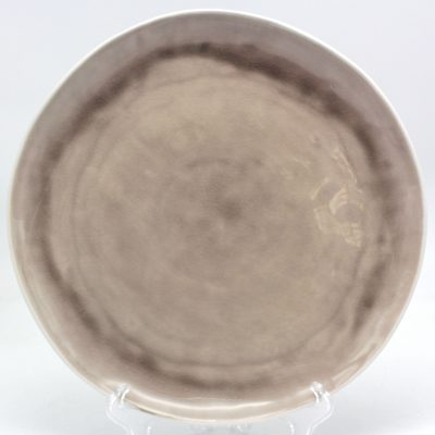 reactive stoneware dinner plate