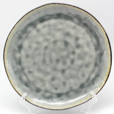 reactive stoneware dinner plate