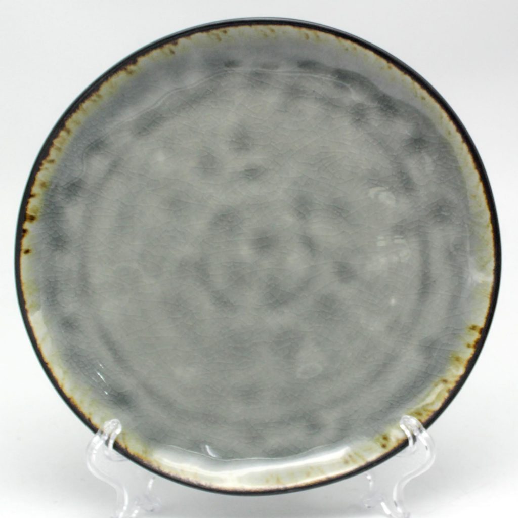 reactive stoneware dinner plate