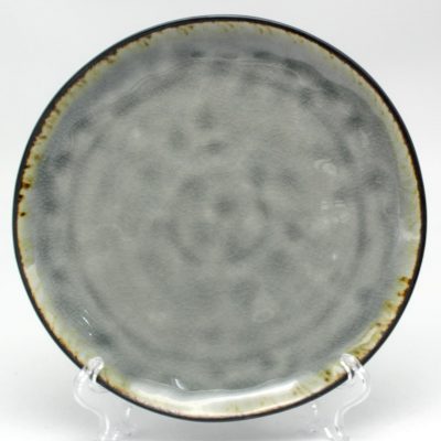 reactive stoneware dinner plate