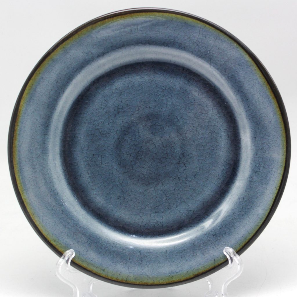 reactive stoneware dinner plate