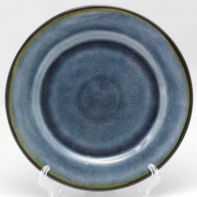 reactive stoneware dinner plate