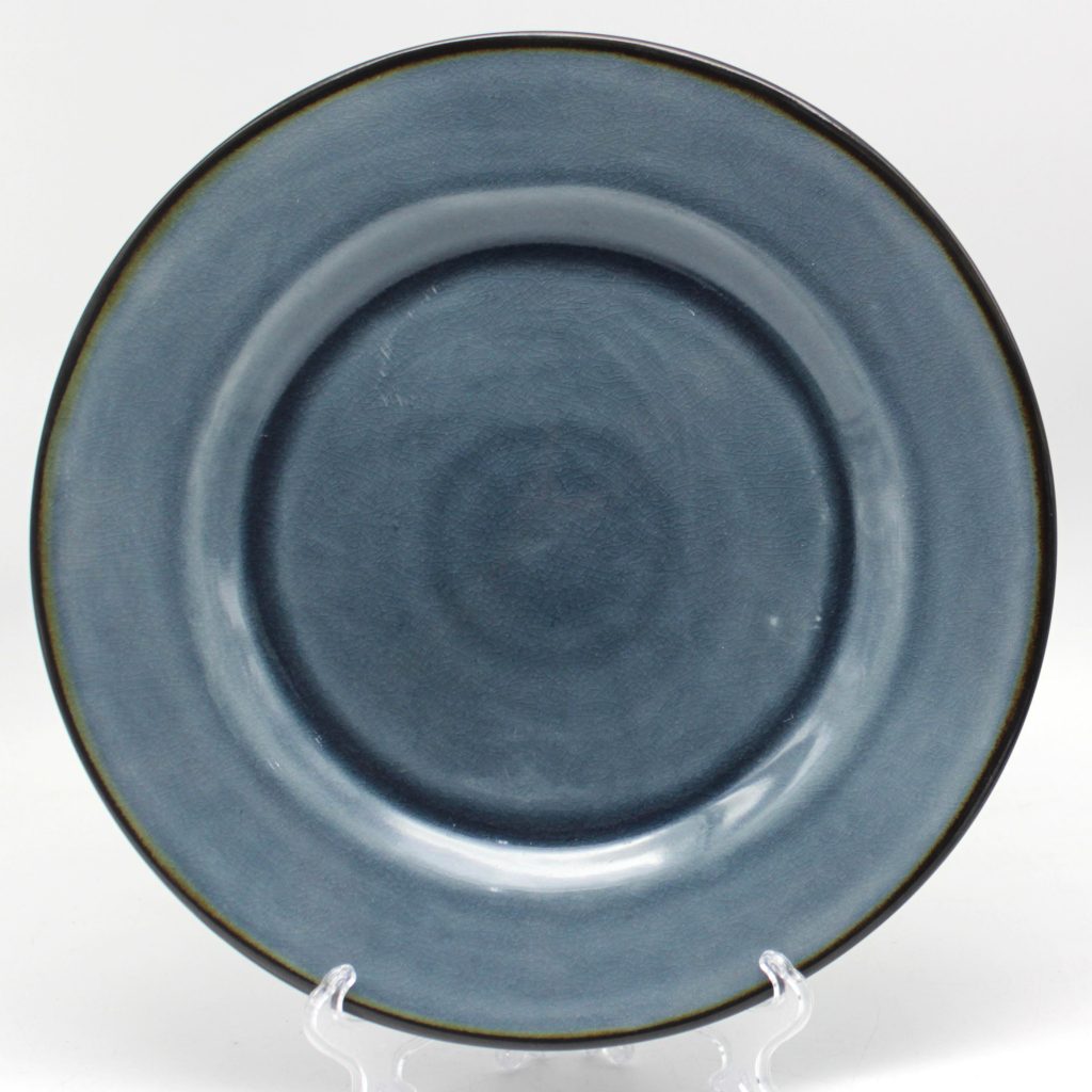 reactive stoneware dinner plate