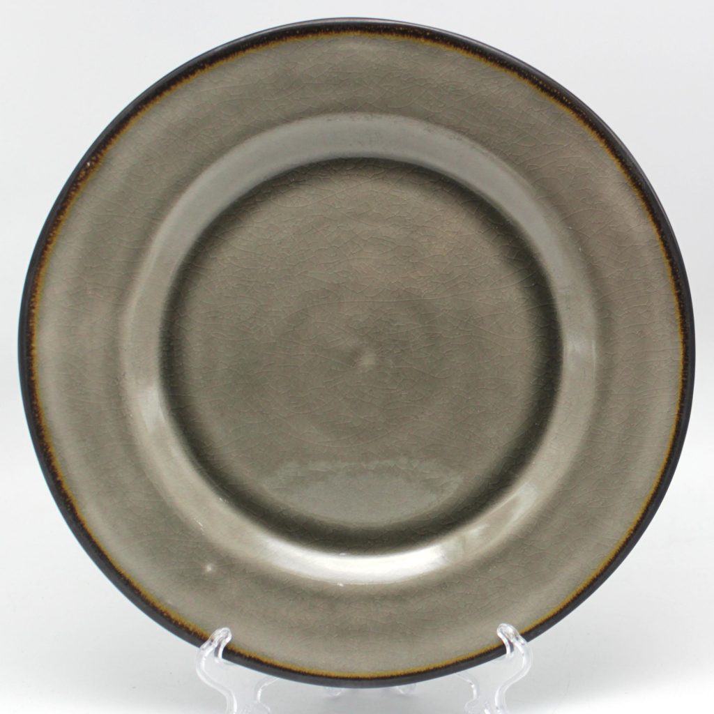 reactive stoneware dinner plate