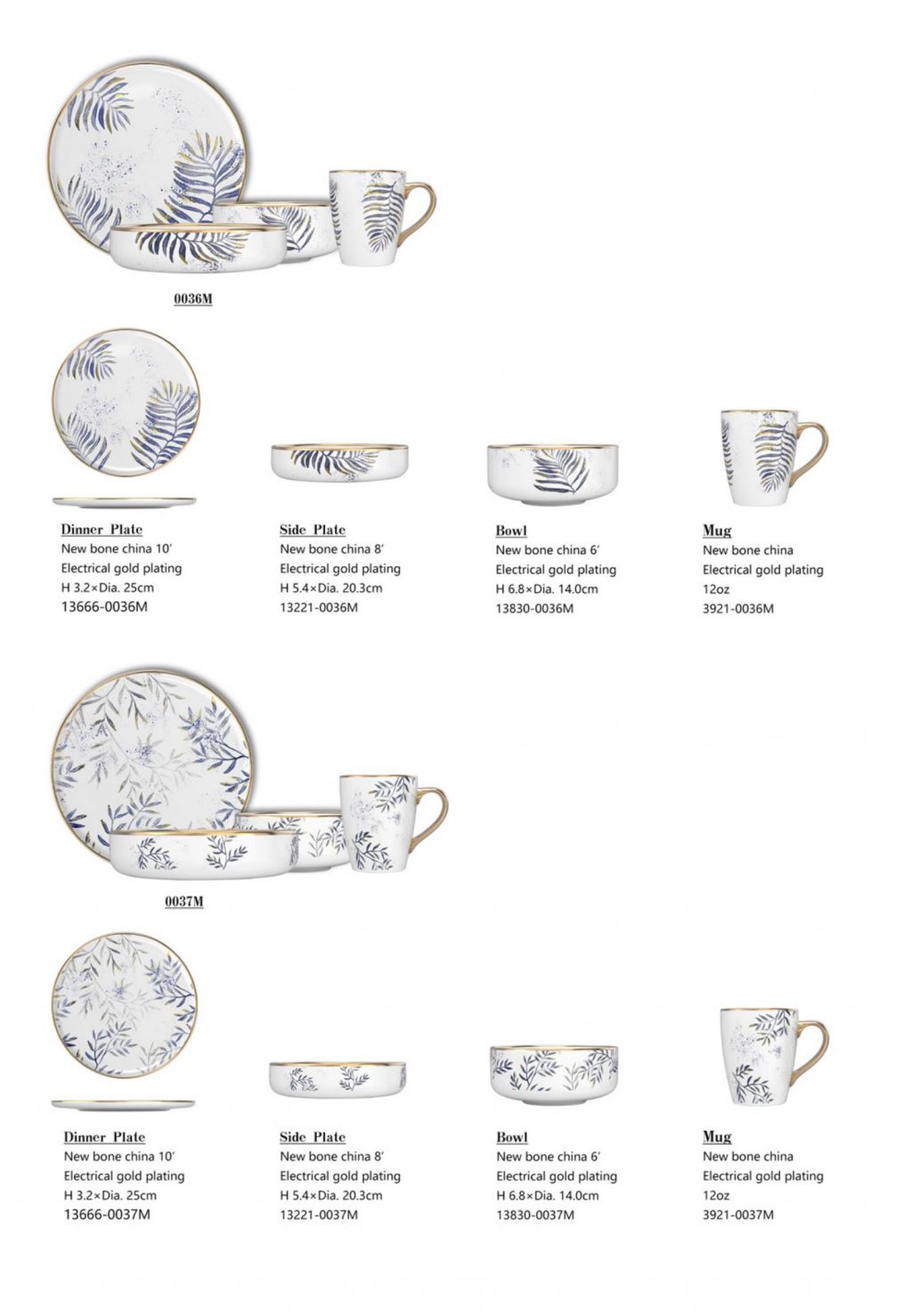 16-Piece unique Dinnerware Set rimmed gold