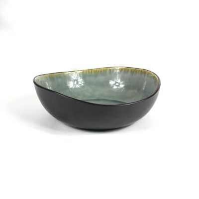 crackle glaze salad bowl