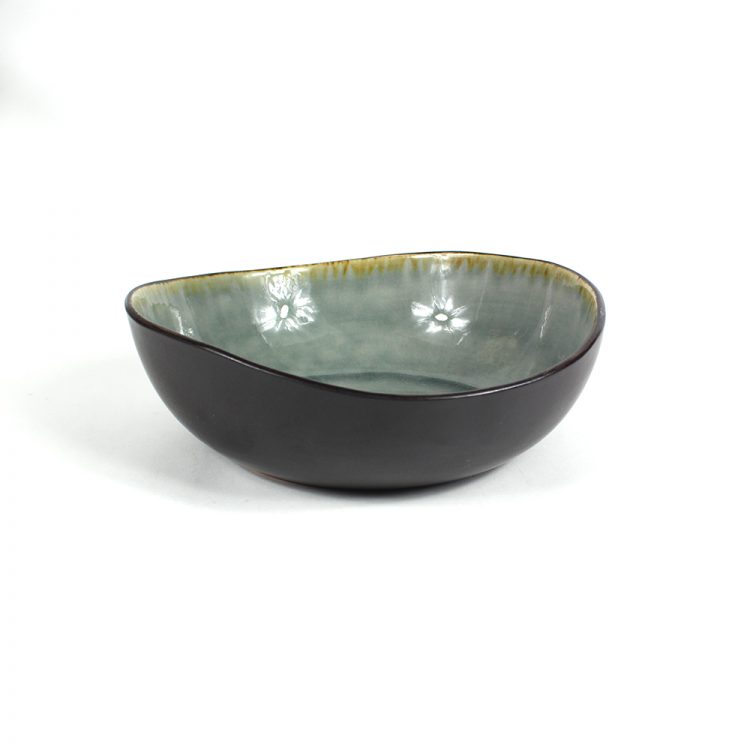 crackle glaze salad bowl