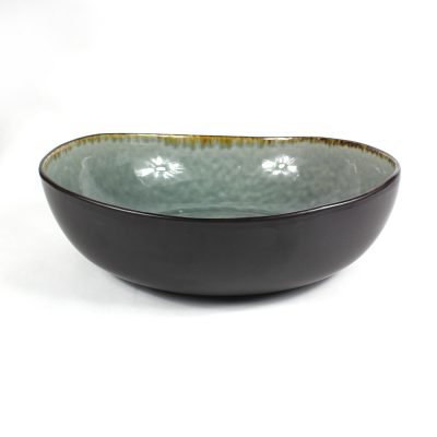 crackle glaze salad bowl