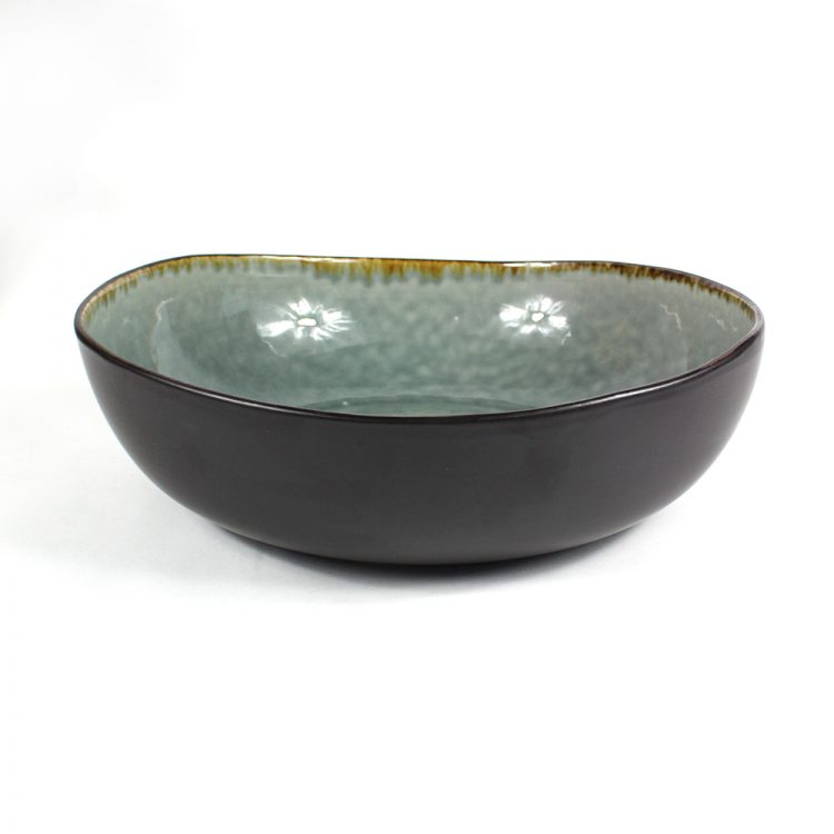 crackle glaze salad bowl