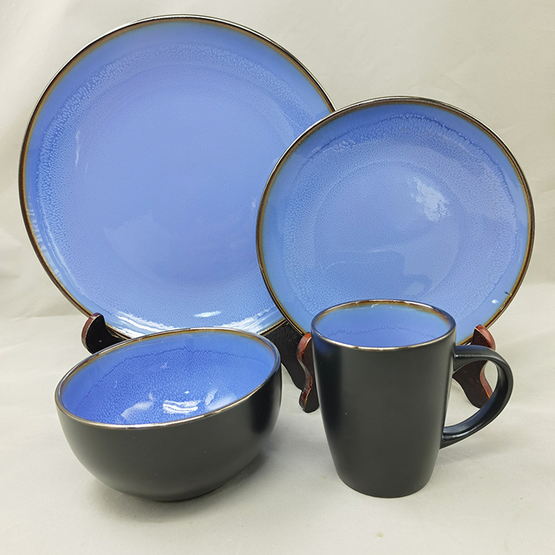 golden edge stoneware dinnerware