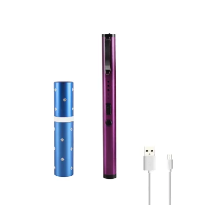 blue lipstick purple pen Stun Gun