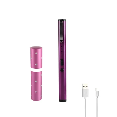 pink lipstick purple pen Stun Gun