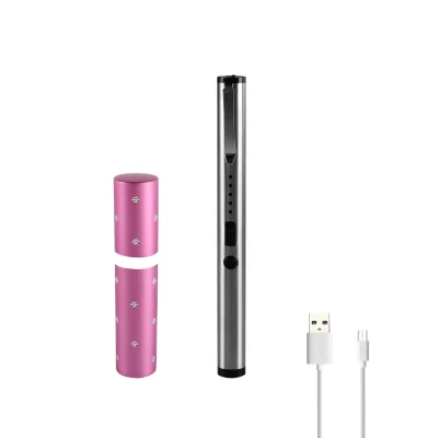 pink lipstick silvery pen Stun Gun
