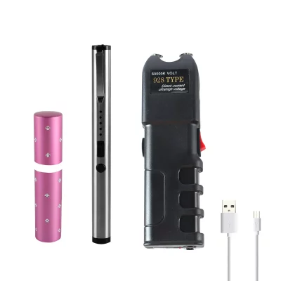 pink lipstick silvery pen heavy Stun Gun