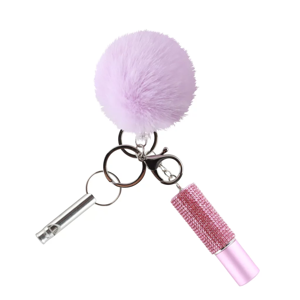 Whistle，Perfume Bottle & Pompom Ball - Pink