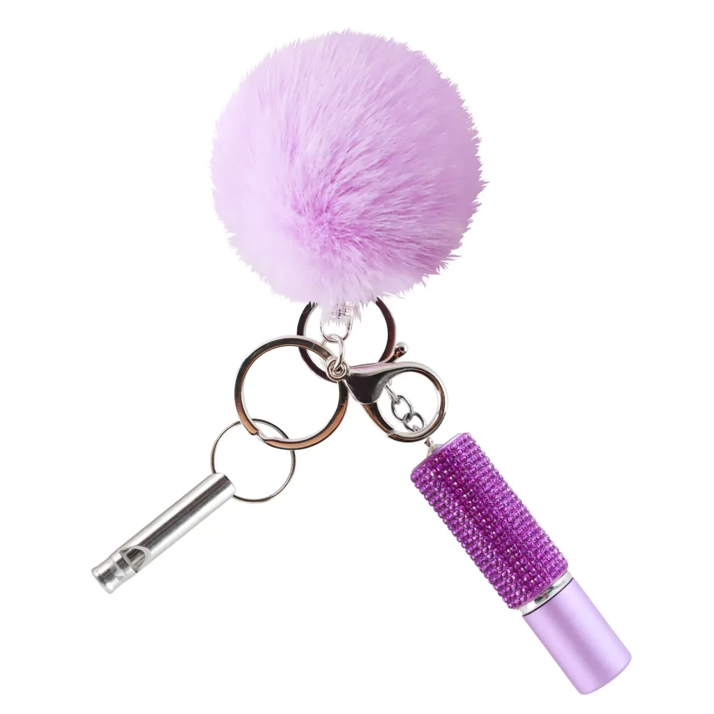 Whistle，Perfume Bottle & Pompom Ball - Purple