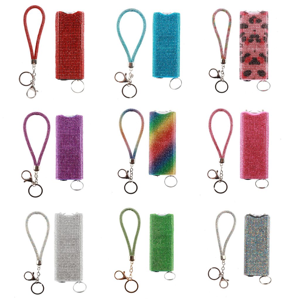 MagiUSA Jewelly Stun gun & Bracelet combo Self Defense Stick Baton keychains set women cute keyring