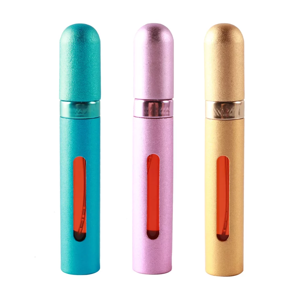 MagiUSA Lipstick Pepper Spray Self Defense Safety Keychain Set Quick Release Pepper Gel, 3pk