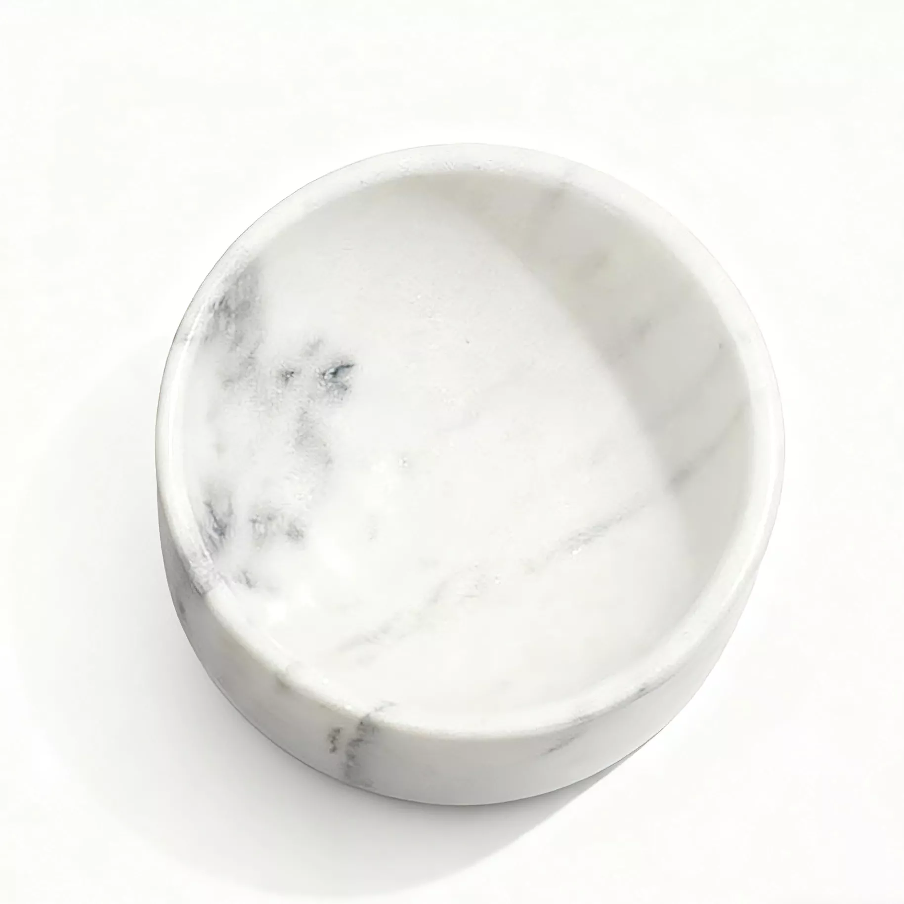 Dog and Cat Water Bowl Custom Logo White Marble Pet