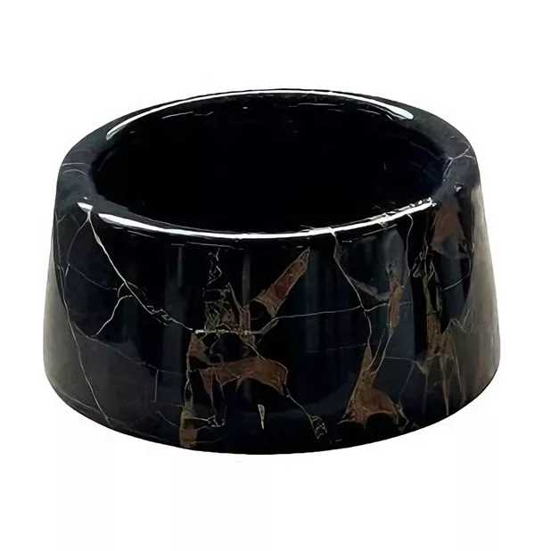 Black marble best puppy bowls